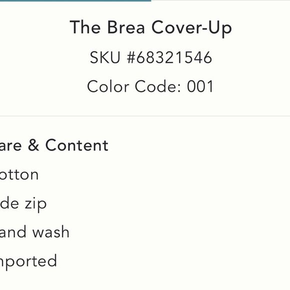 Anthropologie New Brea Swimwear Black Cover-up - Size Small - Picture 5 of 8